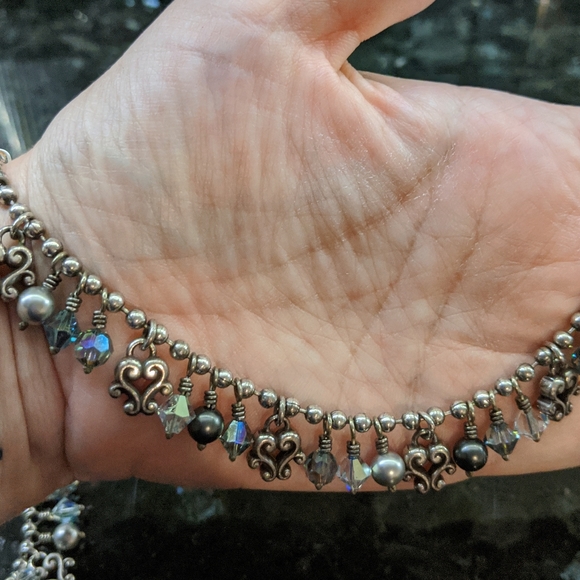 Brighton Multi Blue Crystal, Pearl, & Silver Set - Picture 5 of 13